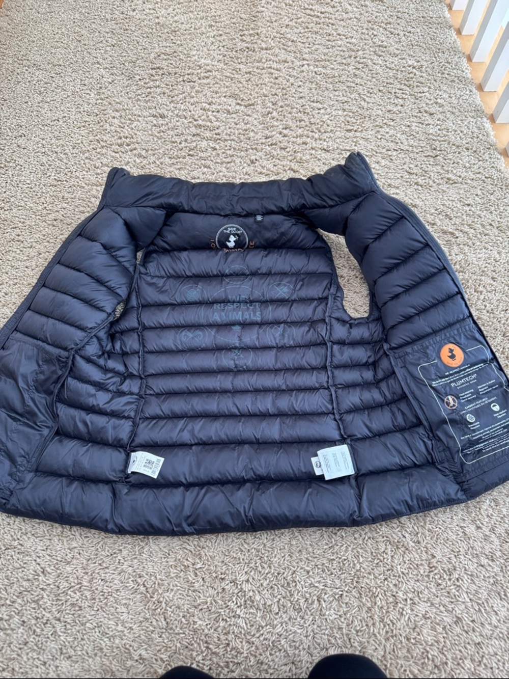Save the Duck Womens Plumtech Puffer Vest in Dark Gray, Animal Free, sz XS - Picture 7 of 16